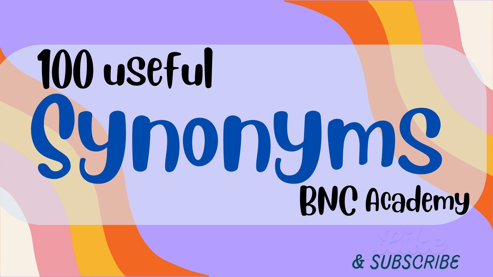 100 Synonyms with Telugu Meanings: BNC Academy